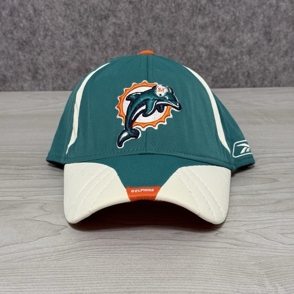 Vintage Reebok NFL Authentic Sideline Miami Dolphins Hat‎ Aqua OSFA